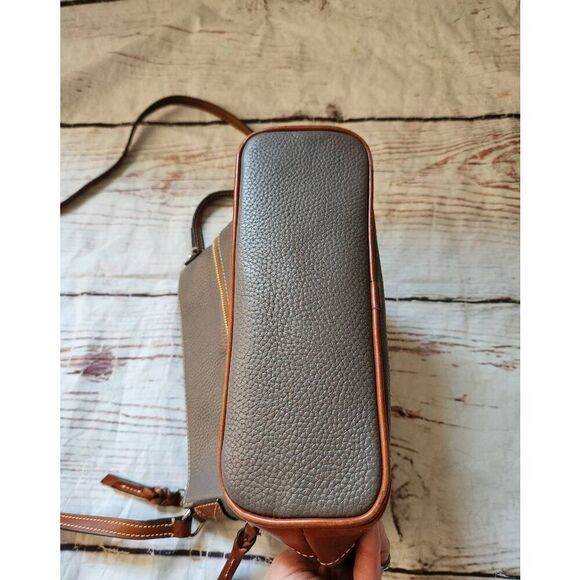 Dooney & Bourke Taupe Pebbled Leather Crossbody - Picture 5 of 10
